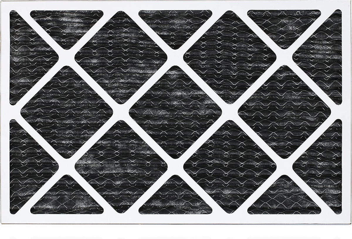 Filterbuy 14x25x1 MERV 8 Odor Eliminator Pleated HVAC AC Furnace Air Filters with Activated Carbon (12-Pack)