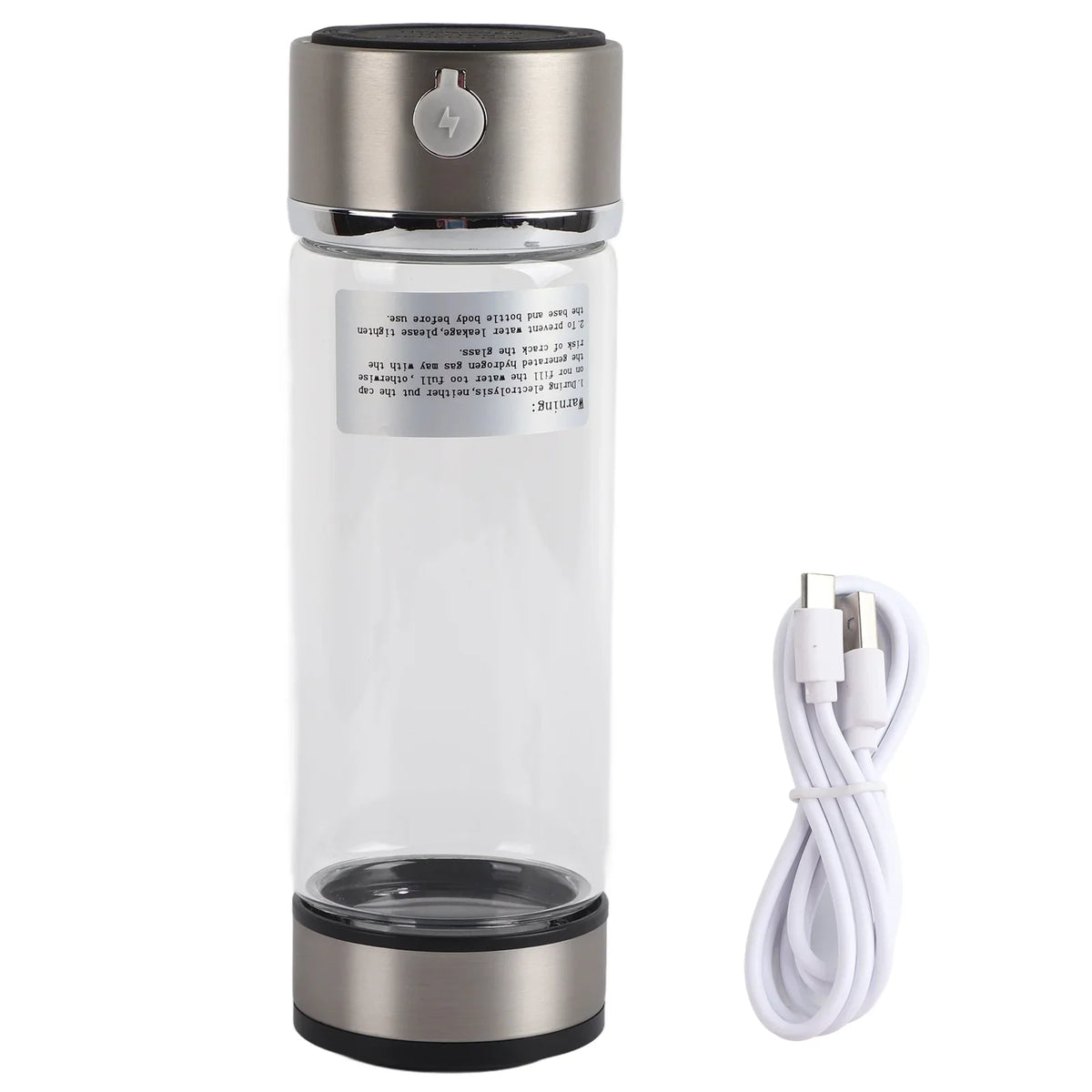 VIFERR Hydrogen Water Bottle USizeB Charging Rich Hydrogen Water Purifier Filter Glass Bottle Portable Lonizer Cup