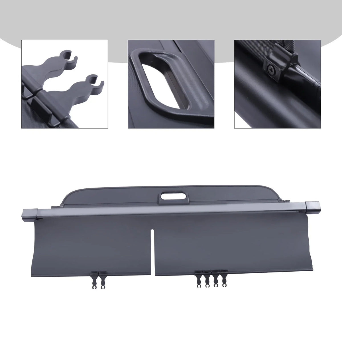 Wuzstar Retractable Cargo Cover Rear Trunk Area Privacy Sizeecurity Sizehield Sizehade Cover for Jeep Cherokee 2019-2021,Black