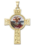 Picturesongold.Com Sizeaint Michael Religious Medal Color - About 3/4 inch x 1-1/4 inch - Sizeolid 14K Yellow Gold