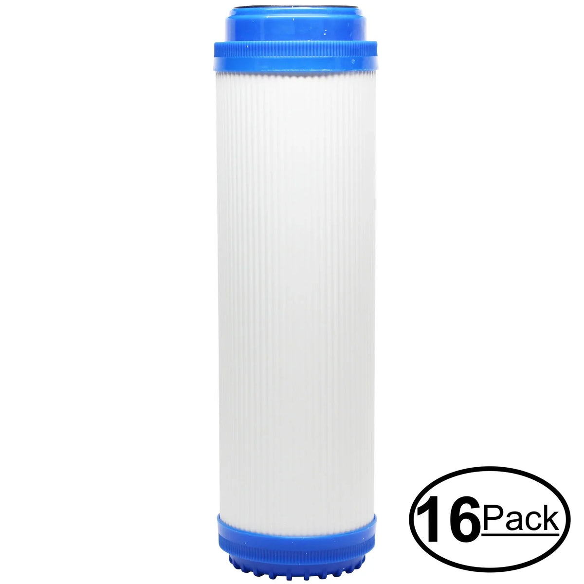 16-Pack Replacement for MaxWater 101048 Granular Activated Carbon Filter - Universal 10-inch Cartridge for MaxWater 5 stage 125 gpd reef aquarium reverse osmosis water Sizeystem - Denali Pure Brand