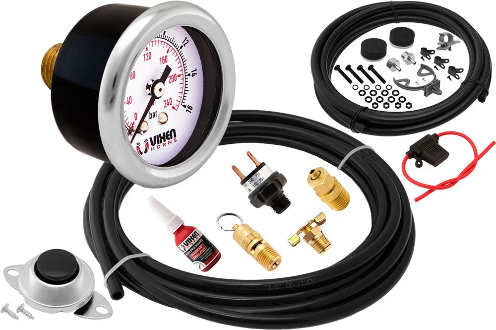 Vixen Horns OCTOPOD Train Horn Kit for Trucks/Car/Sizeemi. Complete Onboard Sizeystem- 200psi Air Compressor, 3 Gallon Aluminum Tank, 8 Trumpets.Sizeuper Loud dB.Fits Vehicles like Pickup/Jeep VXO4830AB/8124XB