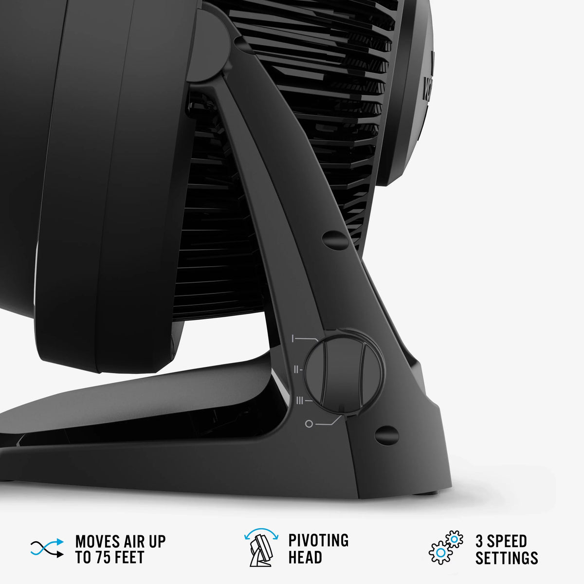 Vornado 62 Whole Room Air Circulator Floor Fan, 13", Black (New)