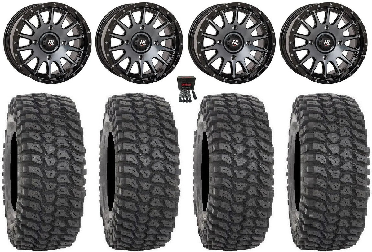 High Lifter HL25 15" Wheels Dt 35" XCR350 Tires Kawasaki Teryx Mule
